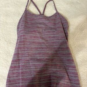 Lululemon Striped Purple and Gray Tank Top